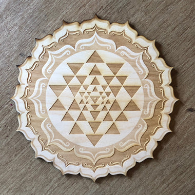 Sri Yantra Crystal Grid #2 - 3, 6, 9 or 12 Inches 
