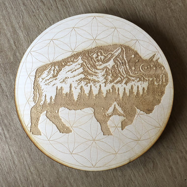 Buffalo Flower of Life Crystal Grid - 6, 9  or 12 Inches 