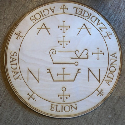 Zadkiel Crystal Grid - Zadkiel Altar Table 