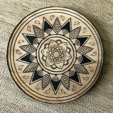 Painted Mandala Magnet - Mandala #9 