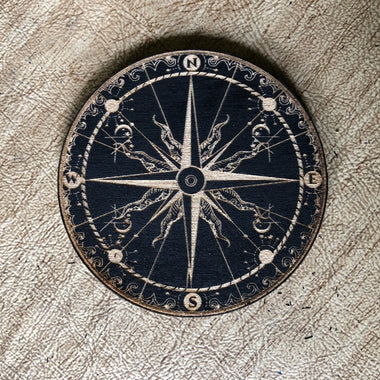 Painted Compass Magnet - Compass 