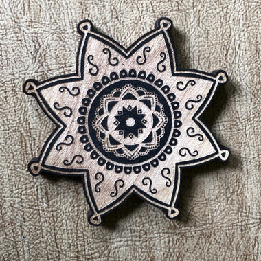 Painted Mandala Magnet - Mandala #13 