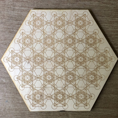 Metatron's Cube Flower of Life Crystal Grid #2 - Altar Decoration 
