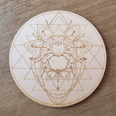 Spider Sri Yantra Crystal Grid  - Wall Art 