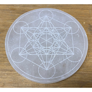 Selenite  Charging Disc Metatron's Cube