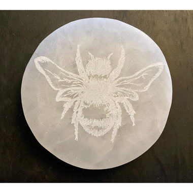 Selenite Charging Disc Honey Bee