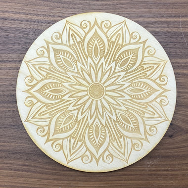 Mandala Crystal Grid #20 - Mandala Wood Crystal Grid