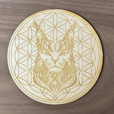 Lynx Flower of Life Crystal Grid   - Lynx Crystal Grid