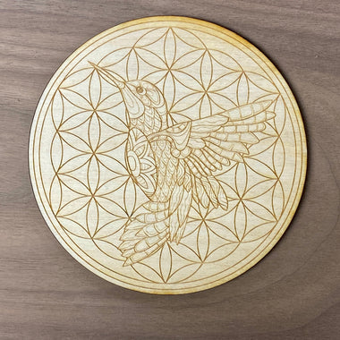 Hummingbird Flower of Life Crystal Grid   - Hummingbird Crystal Grid