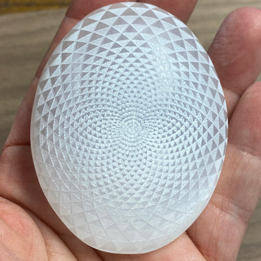 Selenite Palm Stone Torus