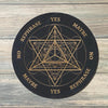 Merkaba Metatron's Cube Pendulum Board - Merkaba Divination Board - Altar Decoration - Sacred Geometry