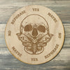 Skull Death Moth Pendulum Board - Skull Death Moth Divination Board - Altar Decoration