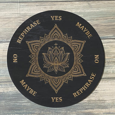 Lotus Mandala Pendulum Board - Lotus Mandala Divination Board - Altar Decoration