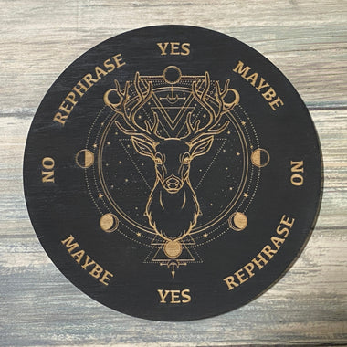 Deer Pendulum Board - Deer Moon Divination Board - Altar Decoration