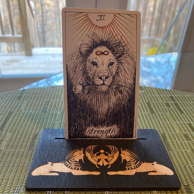 Sphinx Tarot Card Holder - Egyptian Card Holder - Altar Card Holder
