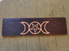 Triple Moon Pentagram Tarot Card Holder - Oracle Card Holder - Altar Card Holder