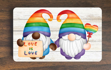 Pride Gnome Magnet - Love is Love Magnet - Pride Gnomes - Pride Magnet - Refrigerator Magnet