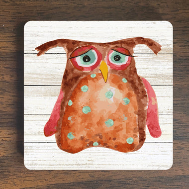 Owl Magnet #2 - Cute Owl Magnet - Sad Owl Magnet - Refrigerator Magnet