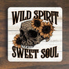 Wild Spirit Sweet Soul Magnet - Retro Magnet - Skull Magnet - Refrigerator Magnet