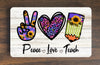 Peace Love Teach Magnet - Peace Love and Teach Magnet - Teacher Magnet - Refrigerator Magnet