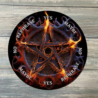 Flaming Pentagram Pendulum Board