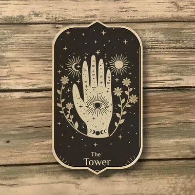 Tower Tarot Card Magnet - UV-Printed 3