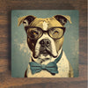 Retro Specs Pit Bull Magnet - Hipster Cool with a Touch of Doggy Charm - Pit Bull Magnet - Retro Magnet - Pit Bull Retro Magnet