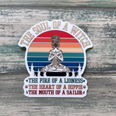 Soul of a Witch Sticker - Vinyl Sticker - Witchy Sticker - Spiritual Sticker - Inspiration Sticker - Water Bottle Sticker - Laptop Sticker