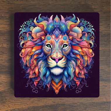 Playful Roar Psychedelic Lion Magnet - Lion Refrigerator Magnet -  Spiritual Magnet -  Refrigerator Magnet