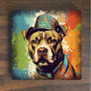 Retro Pawsitivity Pit Bull Magnet - Colorful Cool with a Vintage Vibe - Pit Bull Magnet - Retro Magnet - Pit Bull Retro Magnet