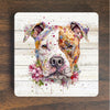 Floral Pawsitivity Pit Bull Magnet - Blooming Charm with a Paw-sitive Twist - Pit Bull Magnet - Floral Magnet - Pit Bull Floral Magnet