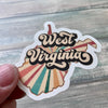 West Virginia Sticker - Vinyl Sticker - Vinyl WV Sticker - Retro Sticker - Vintage Sticker - Retro West Virginia Sticker - Retro WV Sticker