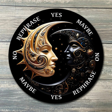 Sun Moon Pendulum Board - Sun Moon Divination Board - Full Color - Altar Decoration