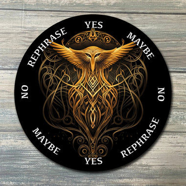 Celtic Bird Pendulum Board - Celtic Bird Divination Board - Full Color - Altar Decoration