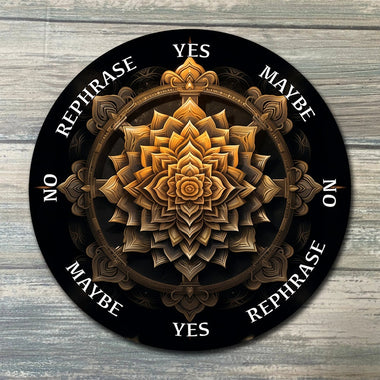 Flower Mandala Pendulum Board - Flower Mandala Divination Board - Full Color - Altar Decoration