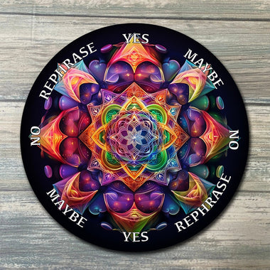 Mandala Pendulum Board - Mandala Divination Board - Flower Pendulum Board - Full Color - Altar Decoration - Sacred Geometry