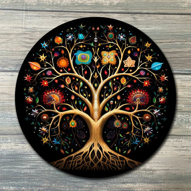 Celtic Tree Crystal Grid Color - Celtic Tree of Life Altar Decoration