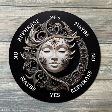 Ornate Face Pendulum Board - Ornate Face Divination Board - Full Color - Altar Decoration