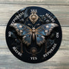 Moth Pendulum Board - Death Moth Divination Board - Full Color - Altar Decoration