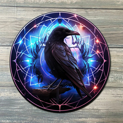 Raven Crystal Grid Color - Raven Altar Decoration